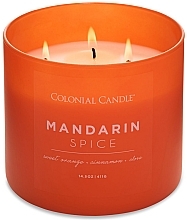 Kup Świeca zapachowa z trzema knotami - Colonial Candle Scented With Three Wicks Mandarin Spice