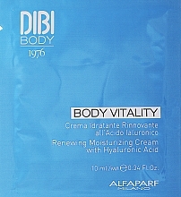 Krem nawilżający do ciała z kwasem hialuronowym - DIBI Milano Body Vitality Renewing Moisturising Cream with Hyaluronic Acid (próbka) — Zdjęcie N1