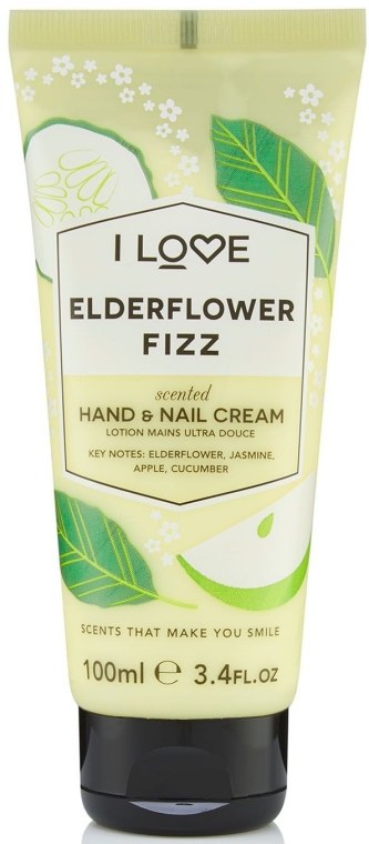Pachnący krem do rąk i paznokci Koktajl z czarnego bzu - I Love... Elderflower Fizz Hand and Nail Cream — Zdjęcie N1