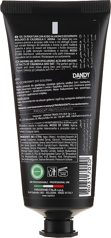 Ochronny żel do golenia - Niamh Hairconcept Dandy Glide Protective Shaving Gel — Zdjęcie N2