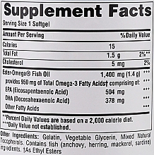 Omega-3, w kapsułkach żelowych - Puritan's Pride Triple Strength Omega-3 Fish Oil 1400mg — Zdjęcie N4