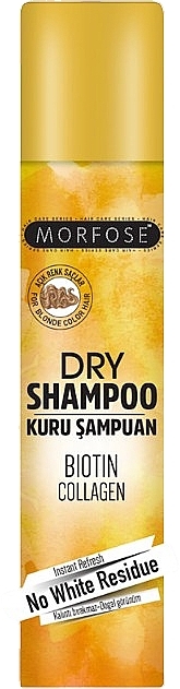 Suchy szampon z biotyną i kolagenem do włosów blond - Morfose Dry Shampoo Biotin Collagen — Zdjęcie N1