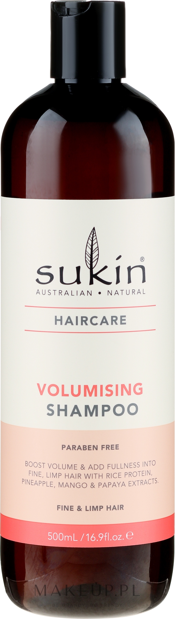 Szampon do włosów - Sukin Volumising Shampoo — Zdjęcie 500 ml