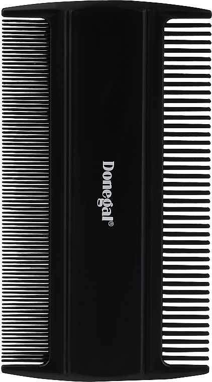 Grzebień do włosów i brody 9952, 8,8 cm, czarny - Donegal Hair Comb