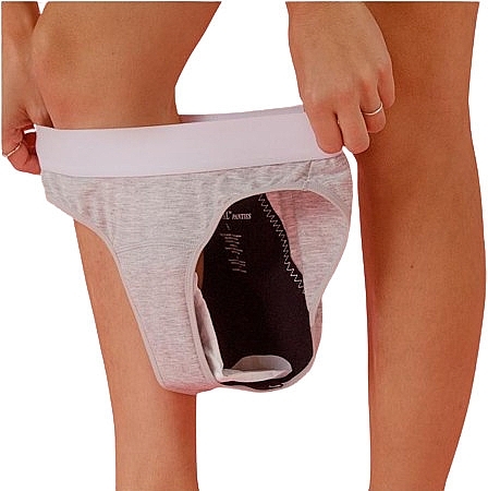 Menstruacyjne majtki bikini, szare - Gentle Day — Zdjęcie N3
