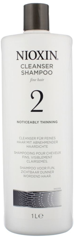 Szampon oczyszczający przeciw wypadaniu do włosów cienkich - Nioxin Thinning Hair System 2 Cleanser Shampoo — Zdjęcie N3