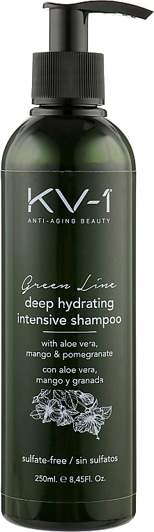 Szampon intensywnie nawilżający bez siarczanów - KV-1 Green Line Deep Hydrating Intensive Shampoo — Zdjęcie N1