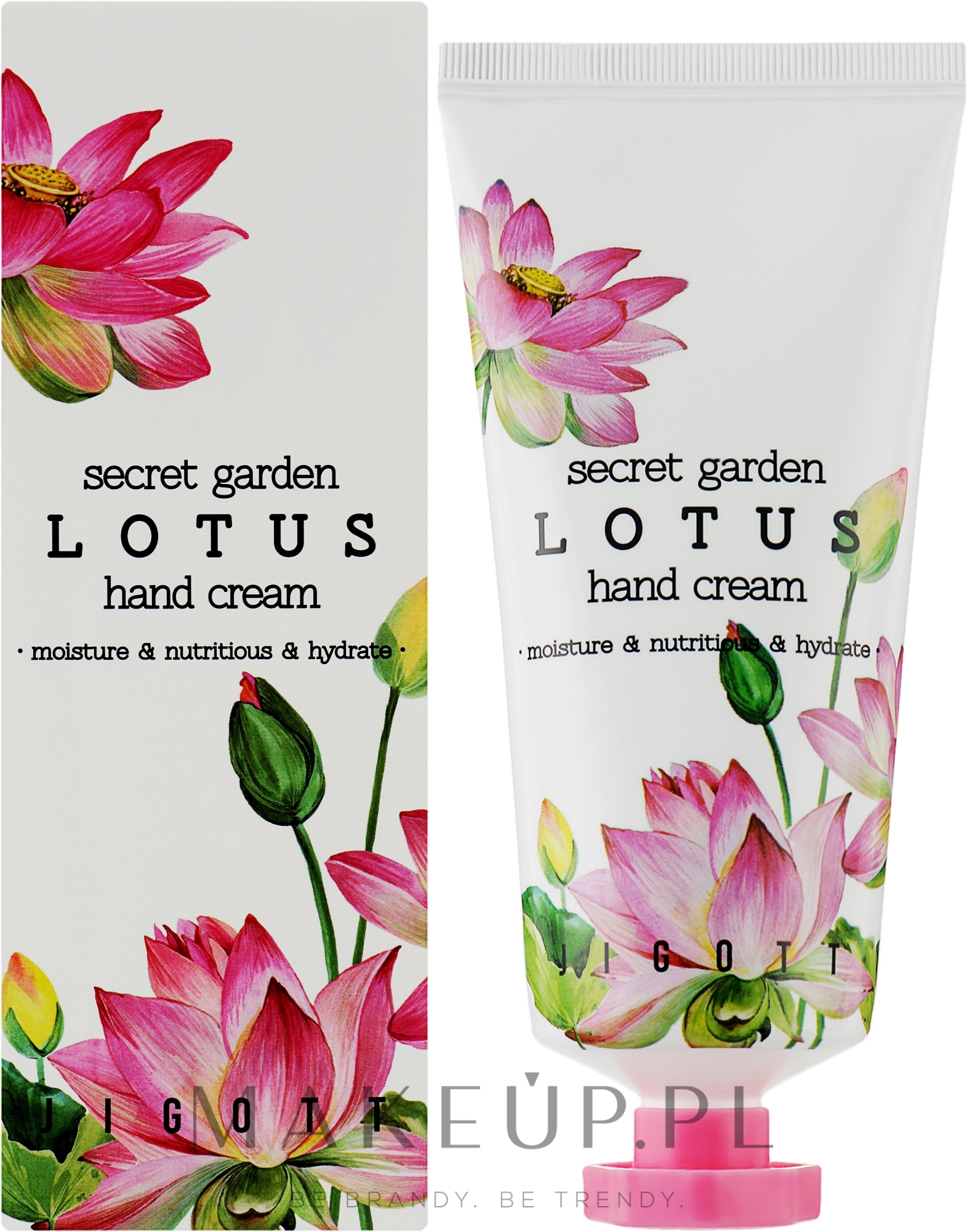 Krem do rąk z ekstraktem z lotosu - Jigott Secret Garden Lotus Hand Cream — Zdjęcie 100 ml