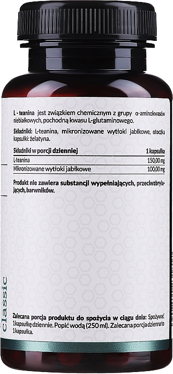 Suplement diety L-Teanina - PharmoVit Classic L-Teanina 150 Mg — Zdjęcie N2