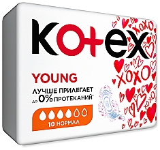 Podpaski, 10 szt. - Kotex Young Ultra Normal — Zdjęcie N2