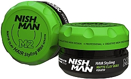 Kup Keratynowa pomada do stylizacji włosów dla mężczyzn - Nishman Matte Hair Styling Clay Wax Keratin M2