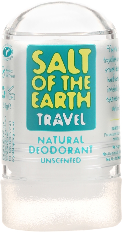 Naturalny dezodorant bezzapachowy w sztyfcie - Salt of the Earth Crystal Travel Deodorant — фото N1