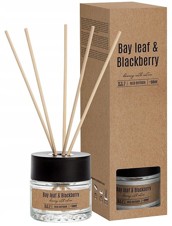 Dyfuzor zapachowy Liść laurowy i jeżyna - Bispol Bay Leaf & Blackberry Reed Diffuser — Zdjęcie N1