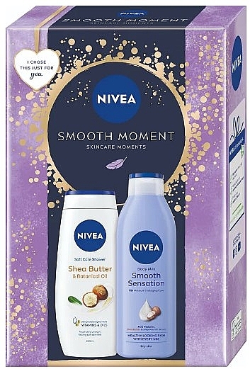 Zestaw - NIVEA Smooth Sensation (b/milk/250ml + sh/gel/250ml) — Zdjęcie N1