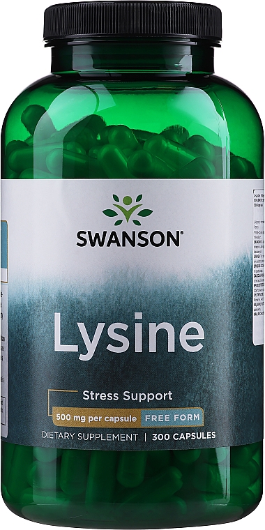 Suplement diety L-Lizyna, 500 mg - Swanson L-Lysine 500mg Free-Form  — Zdjęcie N1