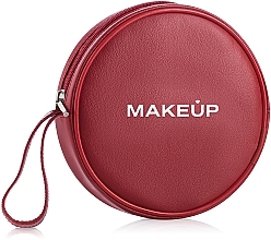 Czerwona okrągła kosmetyczka (16 x 4 cm) - MAKEUP — Zdjęcie N1