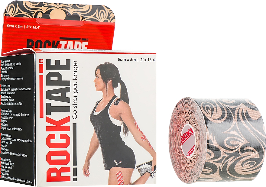 Taśma do kinesiotapingu Tattoo - RockTape Design — Zdjęcie N1