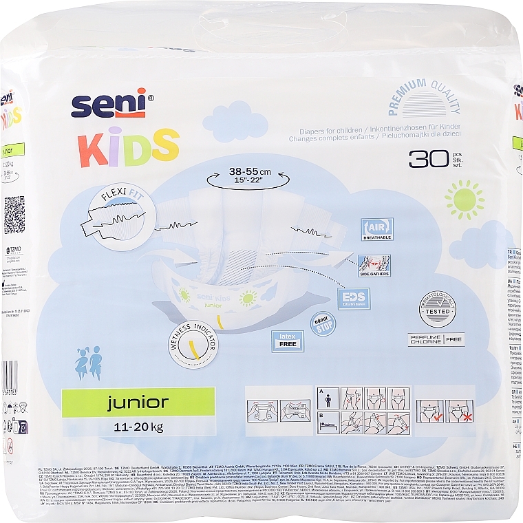 Pieluszki dla dzieci Junior, 11-25 kg - Seni — Zdjęcie N1