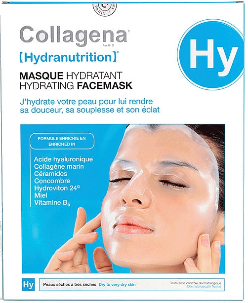 Nawilżająca maseczka do twarzy z olejem z pestek malin, masłem shea i betainą - Collagena Paris Hydranutrition Hydrating Face Mask — Zdjęcie N1