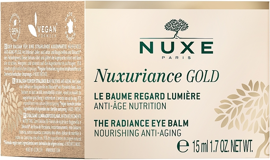 Rozświetlający balsam pod oczy - Nuxe Nuxuriance GOLD Radiance Eye Balm — Zdjęcie N2
