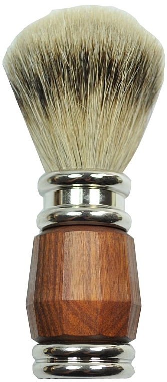 Pędzel do golenia, palisander-srebrny, chromowany - Golddachs Shaving Brush Silver Tip Badger Palisander Silver Chrome Plated — Zdjęcie N1