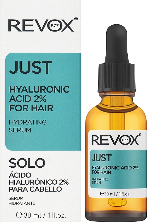 Serum do włosów i skóry głowy z kwasem hialuronowym - Revox Just Hyaluronic Acid 2% For Hair — Zdjęcie N2