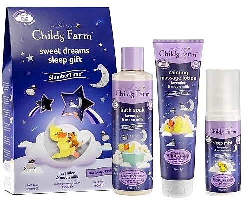 Zestaw - Childs Farm Slumber Time Sweet Dreams Sleep Gift Set (b/soak/250ml + lot/150ml + mist/100ml) — Zdjęcie N1