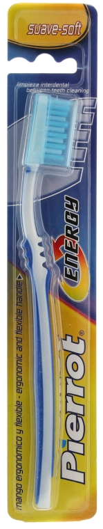 Szczoteczka do zębów Energy, miękka, niebieska - Pierrot Energy — Zdjęcie N1