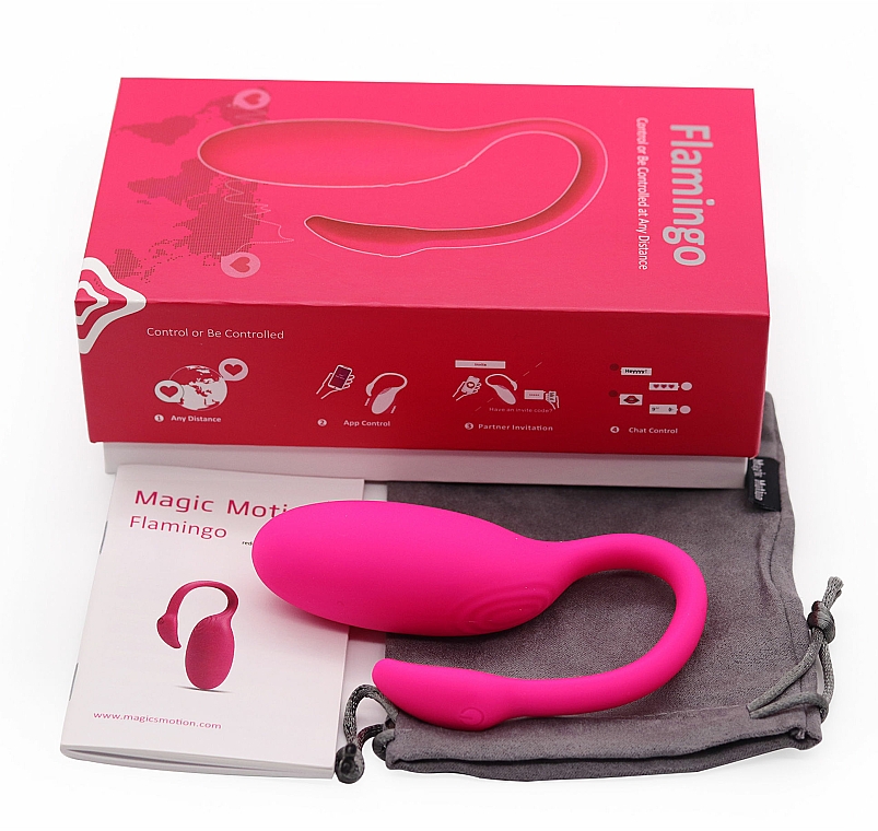 Inteligentny wibrator - Magic Motion Flamingo Vibrating Remote Controlled Bullet Pink — Zdjęcie N3