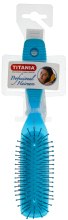 Szczotka do włosów owalne 7 rzędów, niebieska - Titania Hair Brush — Zdjęcie N1