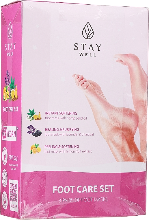 PRZECENA! Zestaw do stóp - Stay Well Foot Care Set (f/mask/3x2szt) * — Zdjęcie N1