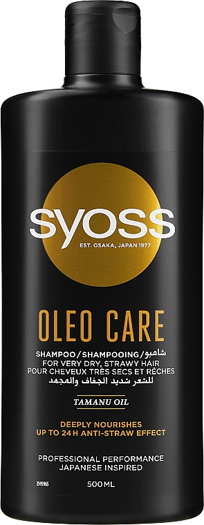 Szampon do włosów bardzo suchych i łamliwych - Syoss Oleo 21 Intense Care — Zdjęcie N1