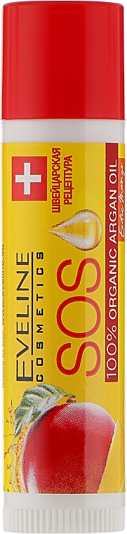 Egzotyczny balsam do ust Mango - Eveline Cosmetics Argan Oil Sos Exotic Mango — Zdjęcie N1