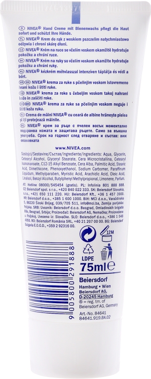 Ochronny krem do rąk Wosk pszczeli - NIVEA Protective Care Hand Cream — Zdjęcie N2