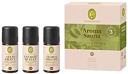 Zestaw olejków aromatycznych, 3 szt. - Primavera Organic Freshness & Energy Aorma Suana — Zdjęcie N1
