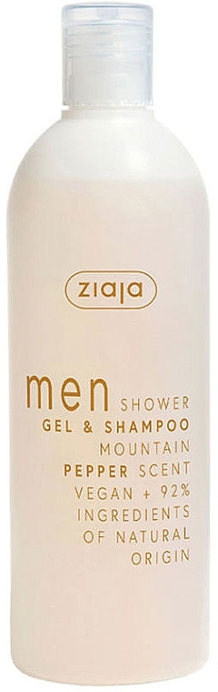 Żel pod prysznic i szampon z pieprzem górskim - Ziaja Men — Zdjęcie N1