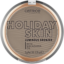 Rozświetlający bronzer w kamieniu z olejem makadamia - Catrice Holiday Skin Luminous Bronzer — Zdjęcie N1