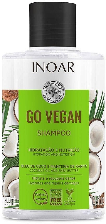 Szampon Olej kokosowy i masło shea - Inoar Go Vegan Shampoo — Zdjęcie N1