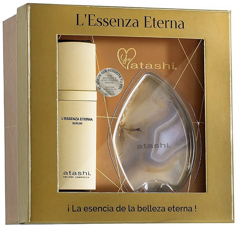 Zestaw - Atashi L'essenza Eterna Serum Anti-Aging Set ( f/ser/30ml + massager)  — Zdjęcie N1