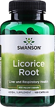 Suplement diety Lukrecja, 450 mg - Swanson Licorice Root 450 mg — Zdjęcie N1