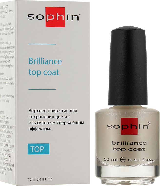 Nabłyszczający top coat - Sophin Brilliance Top Coat — Zdjęcie N2