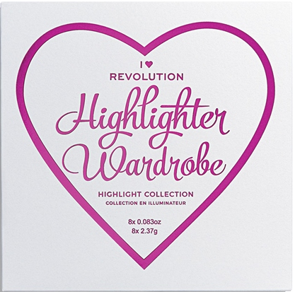 Paletka rozświetlaczy do twarzy - I Heart Revolution Highlighter Wardrobe — Zdjęcie N2