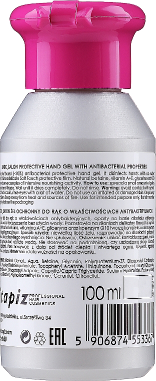 Ochronny żel do rąk o właściwościach antybakteryjnych - Stapiz Basic Salon Protective Hand Gel With Antibacterial Properties — Zdjęcie N2