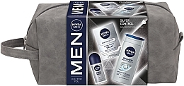 Zestaw - NIVEA MEN Silver Control Skin Protect Collection (aft/sh/balm/100ml + deo/50ml + sh/gel/250ml) — Zdjęcie N1