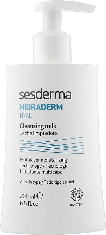 Oczyszczające mleczko do twarzy - SesDerma Laboratories Hidraderm Hyal Cleansing Milk Leche Limpiadora — Zdjęcie N1