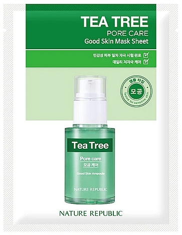 Maska w płachcie - Nature Republic Good Skin Tea Tree Mask Sheet — Zdjęcie N1