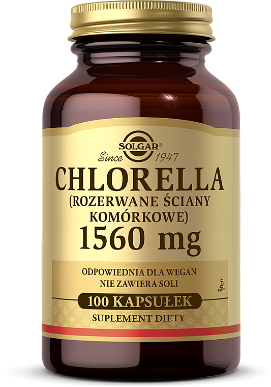 Suplement diety Chlorella 520 mg - Solgar Chlorella Dietary Suplement — Zdjęcie N1