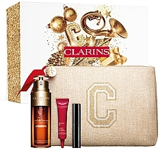 Zestaw - Clarins (ser/50ml + eye/cr/8ml + mascara/3ml + bag/1pc) — Zdjęcie N1