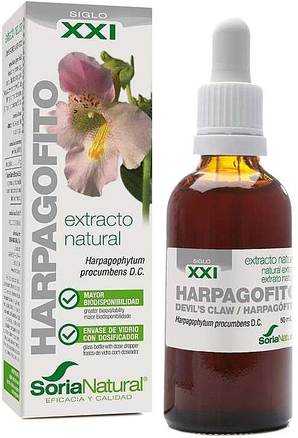 Suplement diety Naturalny ekstrakt z Harpagophyta - Soria Natural Extracto Harpagophito S XXl — Zdjęcie N1