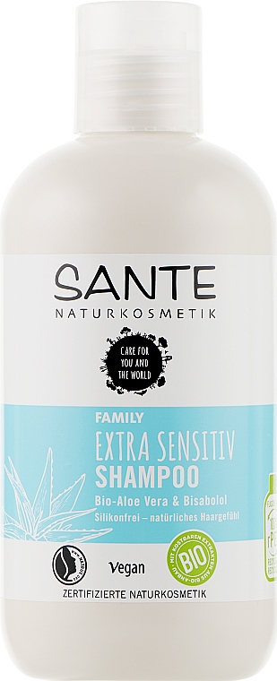 Szampon dla całej rodziny do wrażliwej skóry głowy Aloes i Bisabolol - Sante Family Extra Sensitive Shampoo